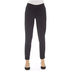 Alpha Studio Black Polyester Women Pant