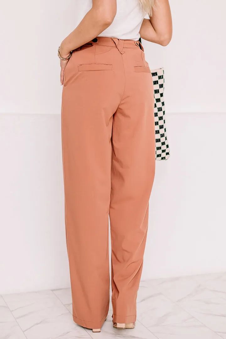 A Day At The Office Dress Pants | Terracotta