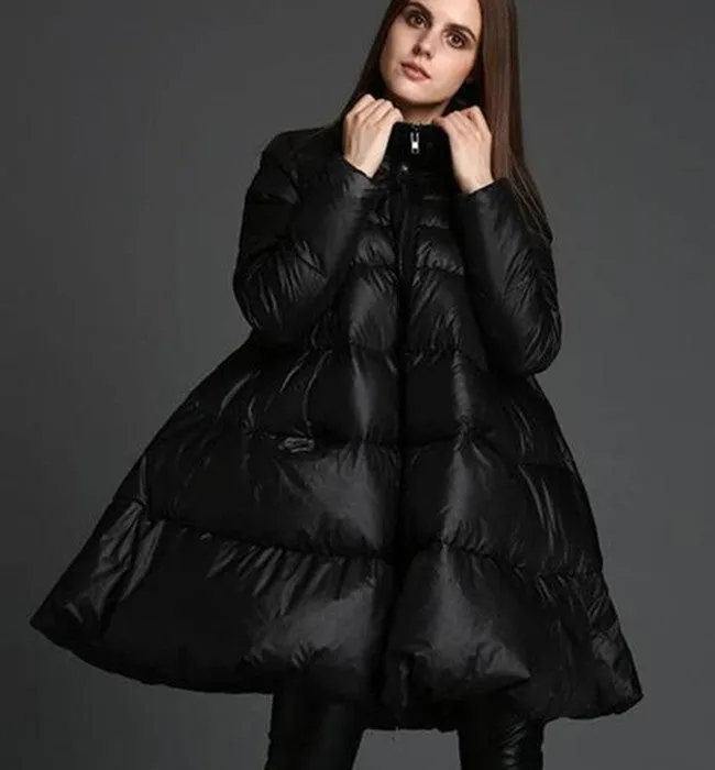 A-Line Women Winter Puffer Coat,Warm Thick 90% Duck Down Coat /1002