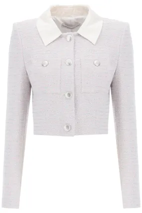 Alessandra Rich Cropped Jacket In Tweed Boucle'