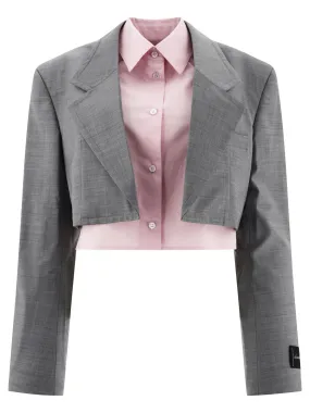 Alexander Wang Pre-Styled Cropped Blazer With Dickie