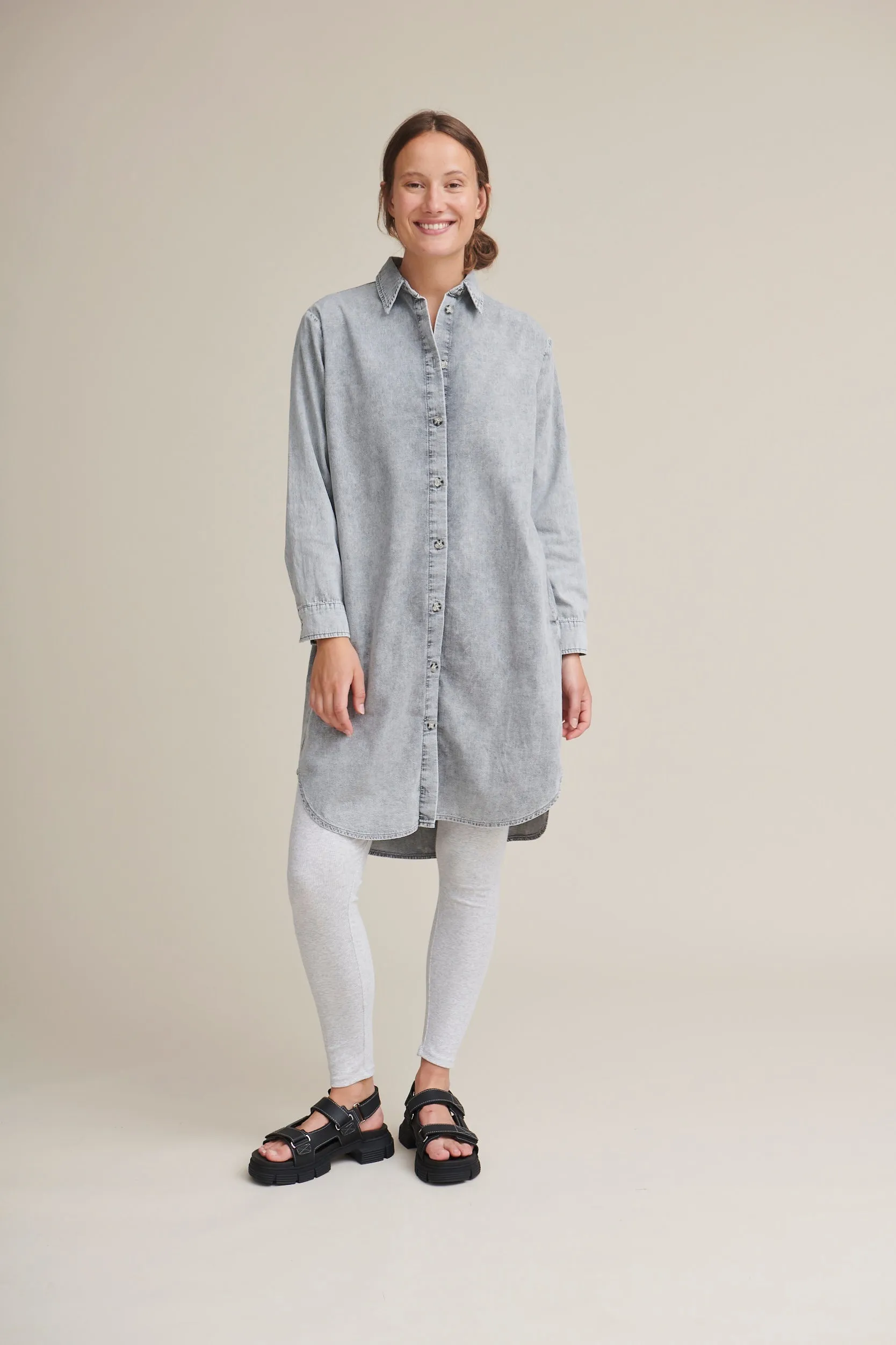 Bluebell Shirt Dress - Grey