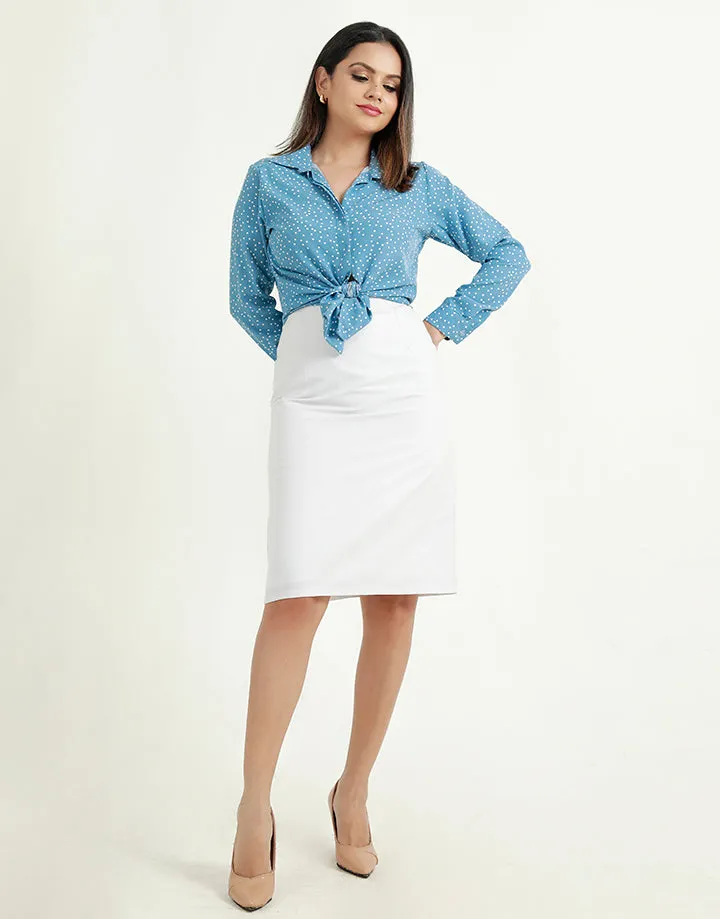 Button Down Blouse with Long Sleeves