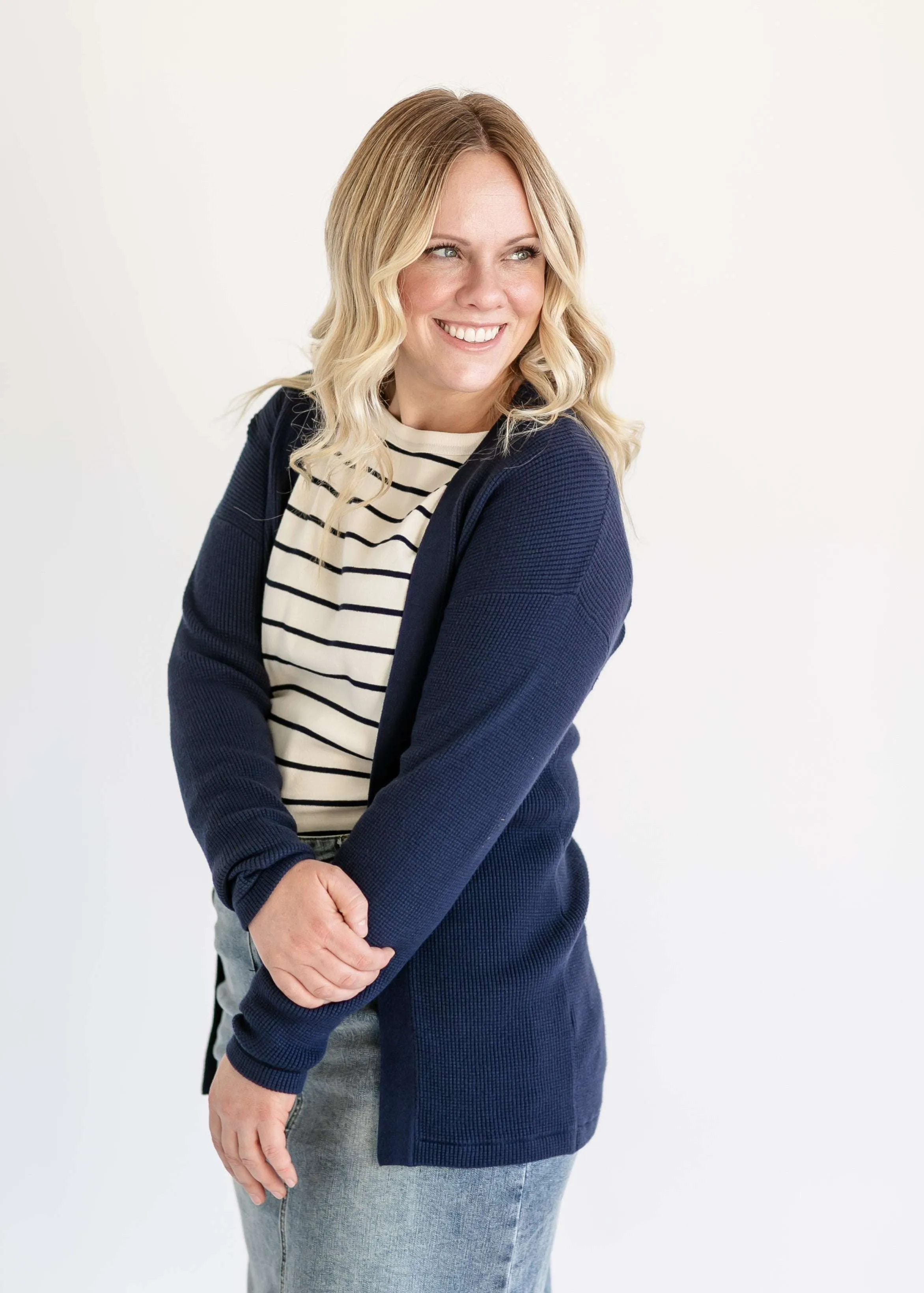 Essential Waffle Knit Cardigan