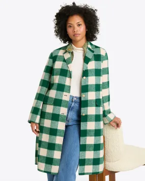 Gingham Wool Coat