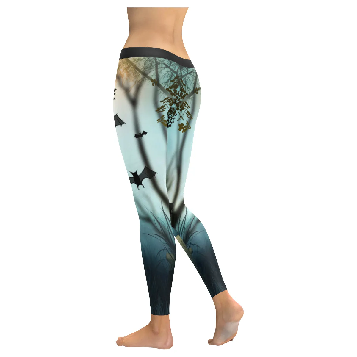 halloween bat Women's Low Rise Leggings (Invisible Stitch)