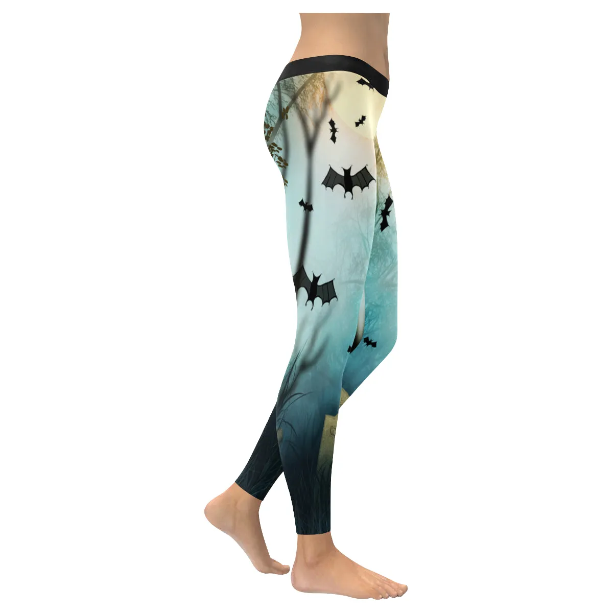 halloween bat Women's Low Rise Leggings (Invisible Stitch)