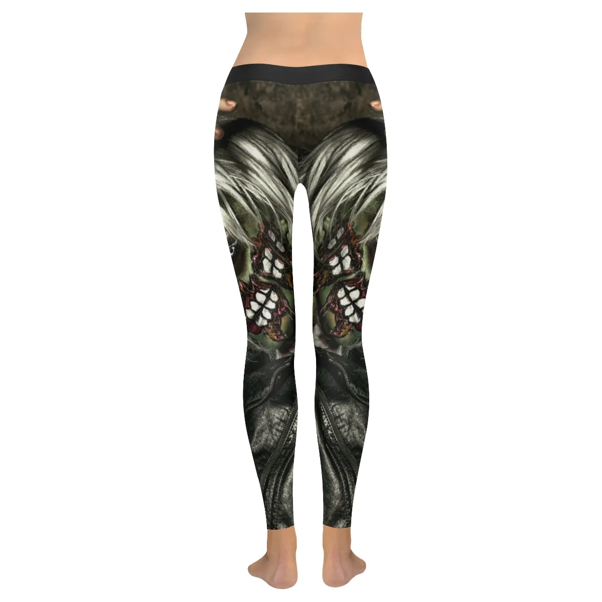 halloween zombie Women's Low Rise Leggings (Invisible Stitch)