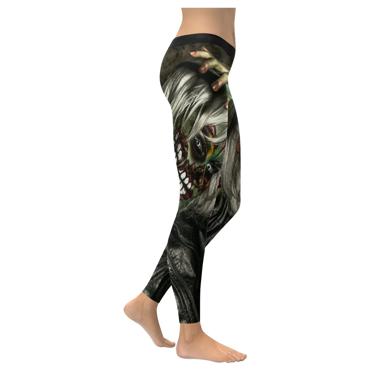 halloween zombie Women's Low Rise Leggings (Invisible Stitch)