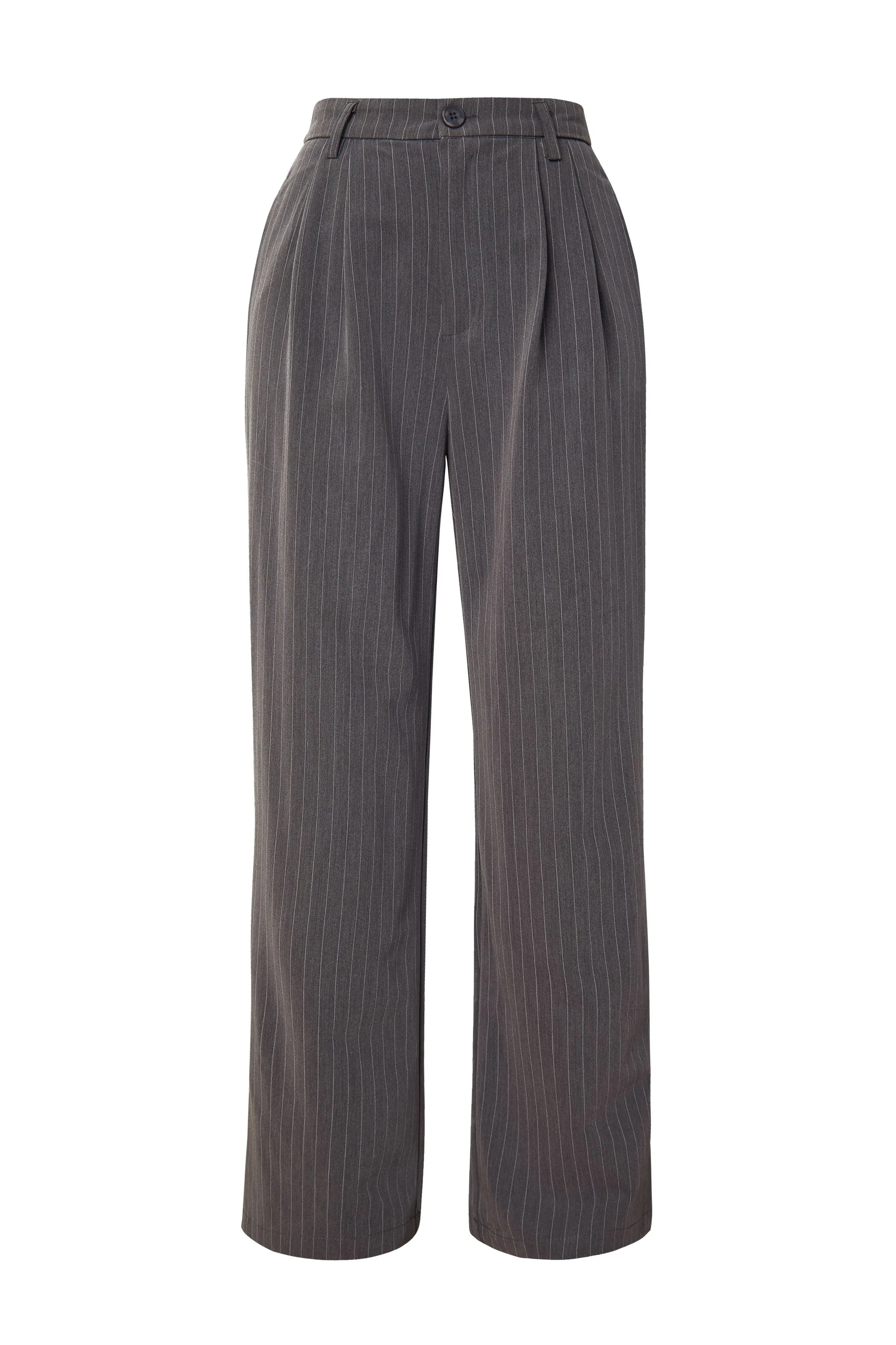 Harper Grey Pinstripe Straight Pants