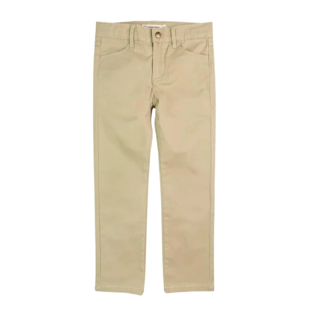 Light Khaki Skinny Twill Pant