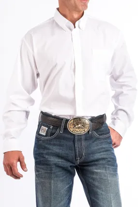 Men's Cinch Solid White Button Shirt