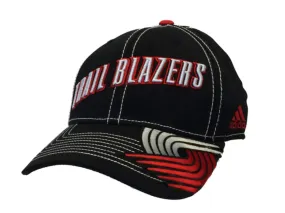 Portland Trail Blazers Adidas Black Structured Adjustable Hat Cap