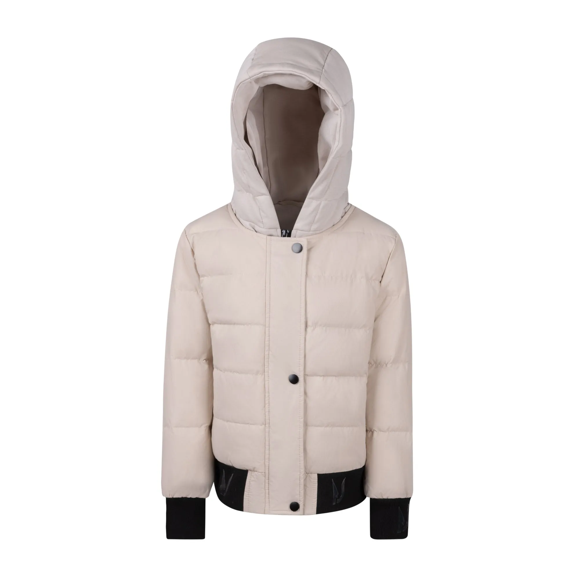 Tan Sweatshirt Puffer Kids Coat