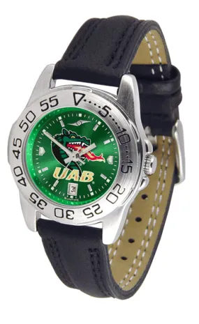 UAB Blazers Sport Leather Ladies Watch - AnoChrome