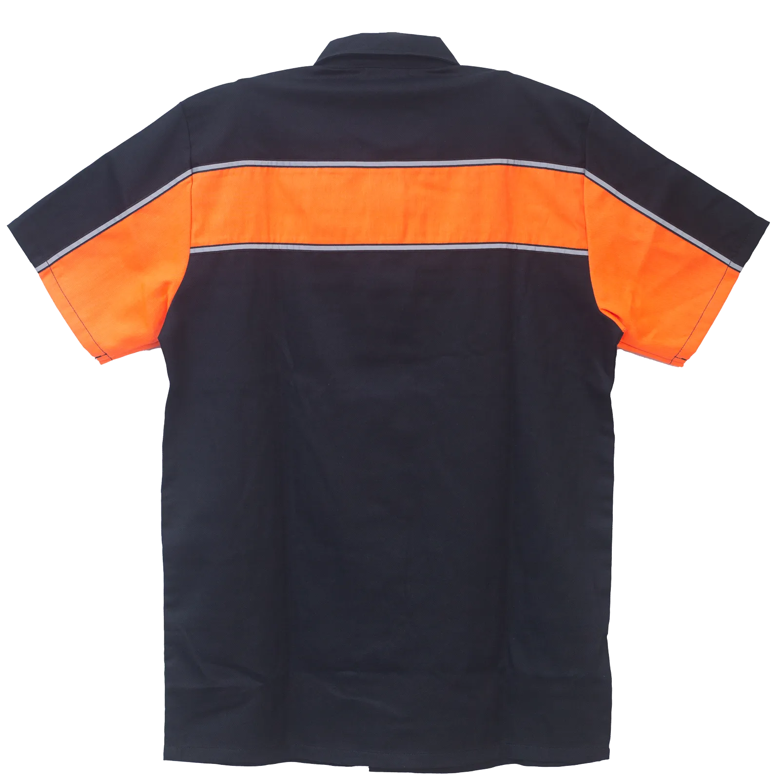 VB770 - Men's Work Shirts Black & Orange