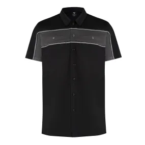 VB770BG - Men's Work Shirts Black & Grey