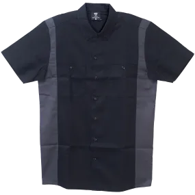 VB771BG - Men's Work Shirts Black with Grey sides