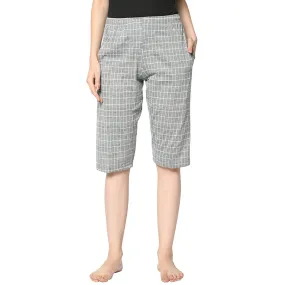 Vimal Jonney Grey 3/4th Capri For Women's